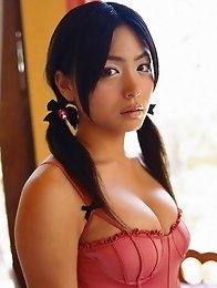 Yukie Kawamura cute girl in a miniskirt with seamed stockings