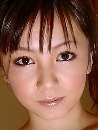 Busty and sweet Japanese av idol Meguru Kosaka shows her sexy busty tits