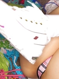 Hikari Azuma shows hot butt under skirt and naughty boobs