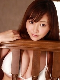 Anri Sugihara has huge hooters and fine ass in lingerie