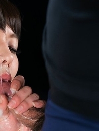 Yui Kawagoe Blowjob with Her Cum Filled Mouth